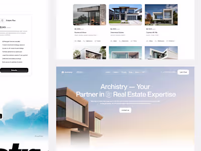 Archistry Real Estate Landing Page Development