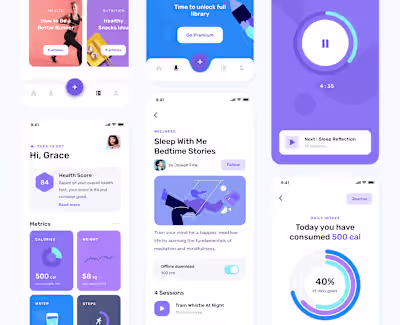Healthit - Health and fitness App Design