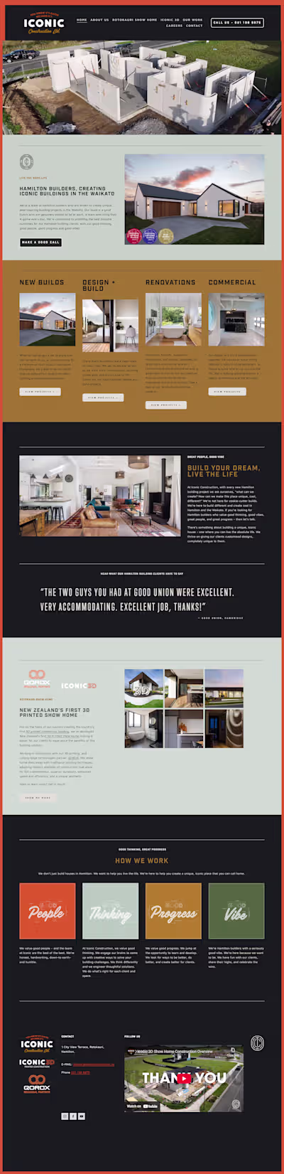 Iconic Construction – Website Design