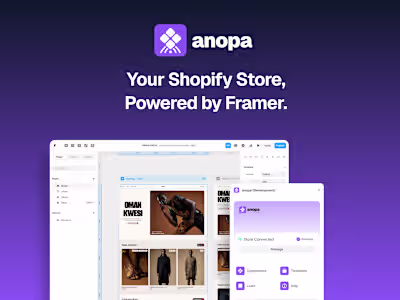 Anopa Framer Shopify Plugin