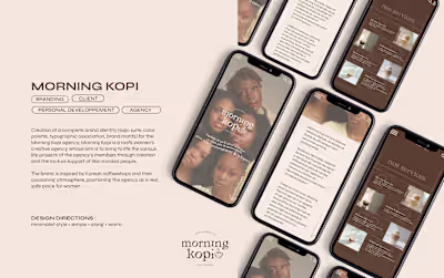 MORNING KOPI, a 100% feminin creative agency - brand identity