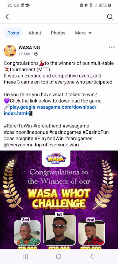 WASA AGENT MTT WINNERS 🏆