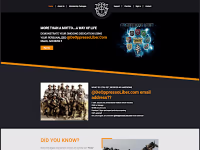 De Oppresso Liber Website Design and Development