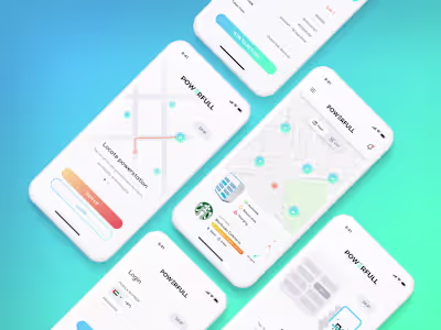 Powerfull App - Smart Powerbank Rental | App Design