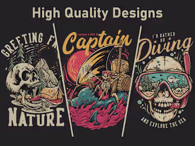 Bold Vintage Shirt Designs: Adventure-Driven Custom Illustration