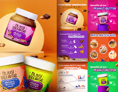 Amazon Store Creatives- Nutty Village (Graphic design)