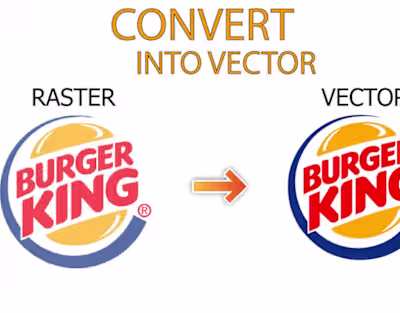Burger King Logo Conversion From Raster To Vector Quality