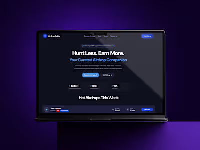I designed Airdrop Buddy, a Web3 product built to organize a...