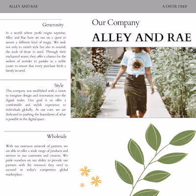 Alley + Rae newsletter