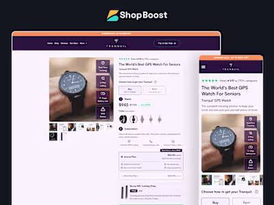 Product Page for Tranquil
