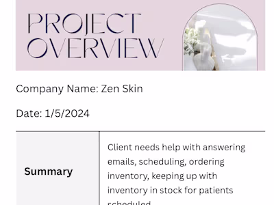 Project plan
