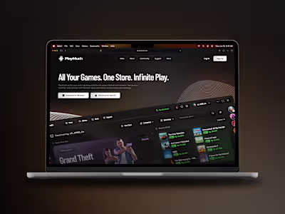 PlayMuch - Landing Page Dashboard Mockup