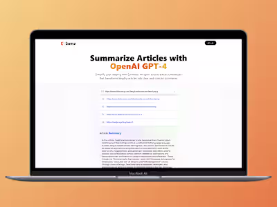 SumZ – AI-Based Article Summarizer