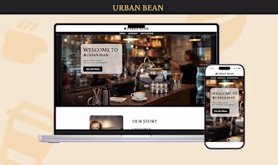 Urban Bean — Modern Coffee Shop Website A warm, modern, and ...