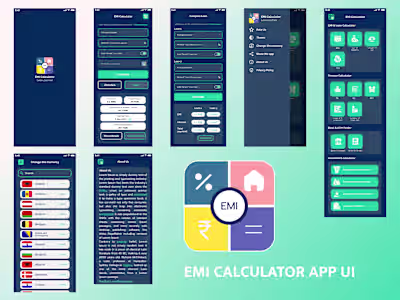 EMI Calculator App Ui