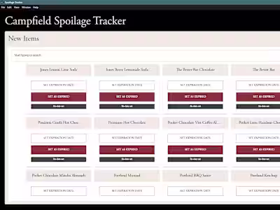 Spoilage Tracker Design & Development