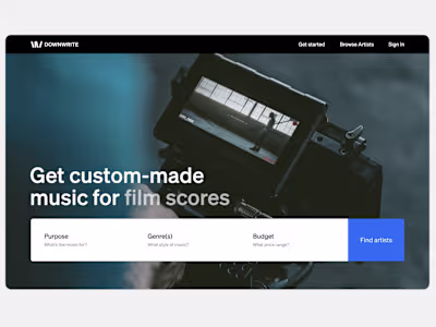 Downwrite Music Web Platform