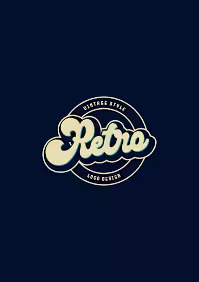 Retro typography logo