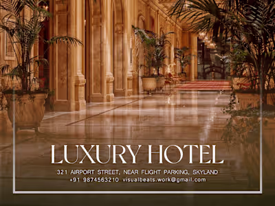 Luxury hotel promotional poster