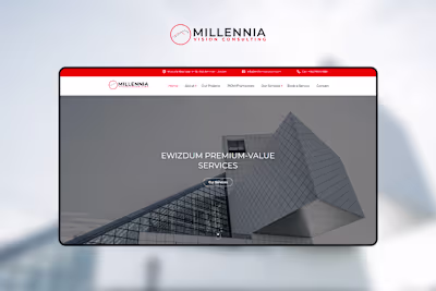 Millennia Vision - Modern WordPress Website Design :: Behance