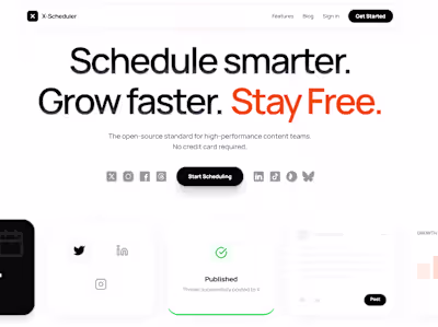 Shipping XScheduler, a free and open-source social scheduler...