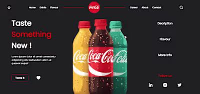 Coca Cola Landing Page