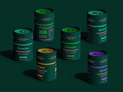 CEREVION™ | Supplement Brand Identity & Packaging