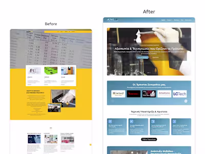 Rebranding and website redesign for a scientific company