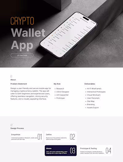 Crypto Wallet App Design