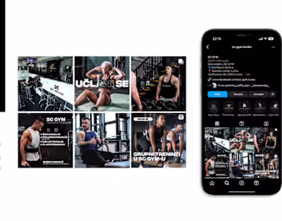Social media design on Behance