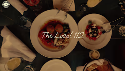 Hero section for restaurant