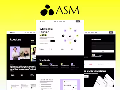ASM Framer website design