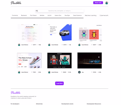 Flexibble - Full-stack project sharing app