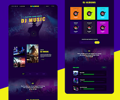 DJ Music Website Design