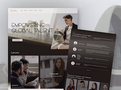 Framer website for Founders Academy program