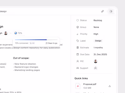 Project page - design in details ✨