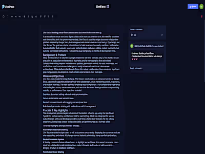 LiveDocs - Real-Time Collaborative Document Editor with Next.js