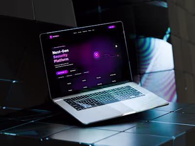 Next-Gen Security Platform – SaaS Hero Section UI A dark-mod...