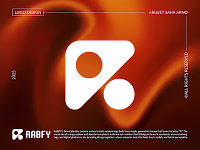 Letter R Logo for a Fashion Clothing Brand The concept blend...