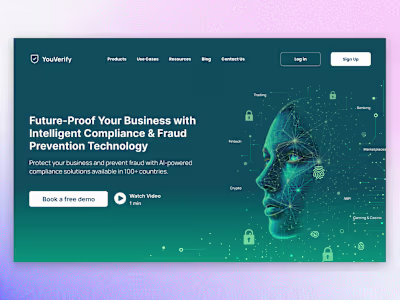 Landing page for B2B RegTech compliance company