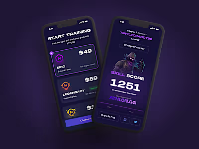 🎮 Training Platform for Fortnite Players UX/UI Design