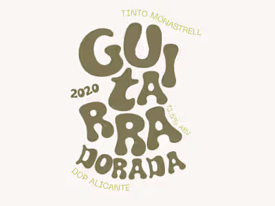 Wine label Guitarra dorada 