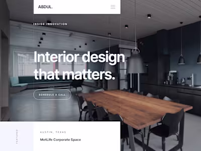 
Elevate Your Space: Interior Design Websites in Webflow