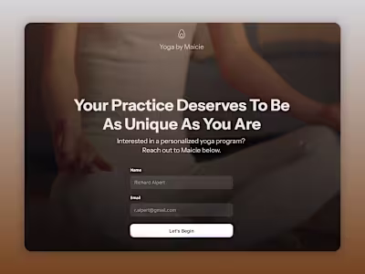 A Custom Framer Website for Yoga by Maicie