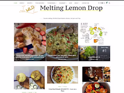 Food Blog Design and Optimization For Melting Lemon Drop
