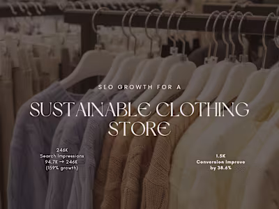 SEO Growth for Sustainable Clothes Store