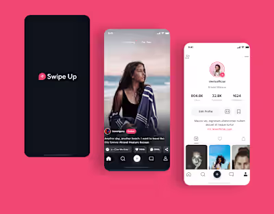 Swipe Up Mobile App UI
