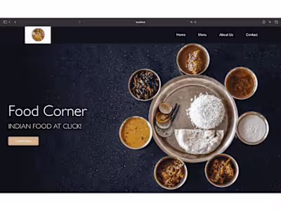  A responsive food-order web page 