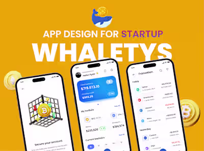 🐳 Whaletys - Crypto Wallet Mobile App Design 💸🔒 