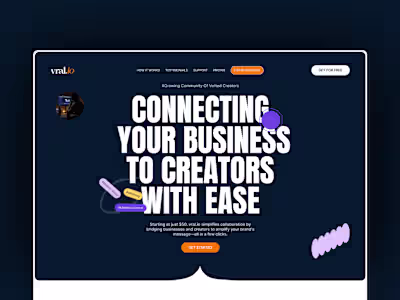 UI/UX Design - B2C Creators Platform